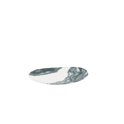 Churchill Tide Black Opal Organic serveerschaal 34,5 x 23,5 cm – zwart porseleinen schaal voor bijgerechten