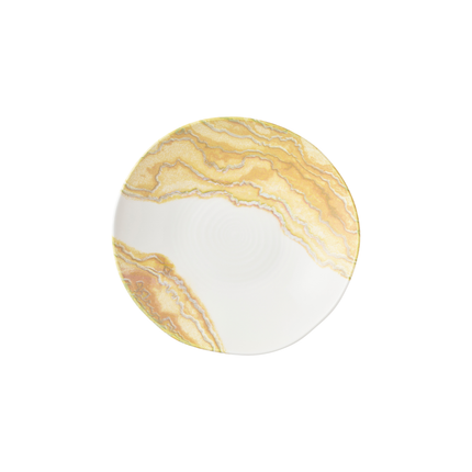 Churchill Tide Gold Natural kom 22 cm – goudkleurig porseleinen kom voor hoofdgerechten