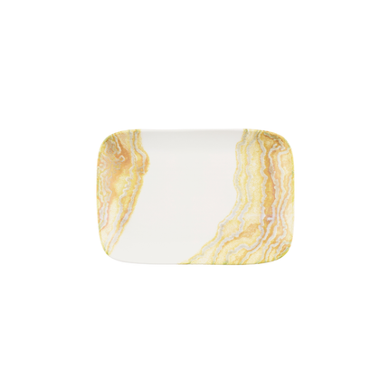 Churchill Tide Gold Natural diepe schaal 26 x 18 cm – goudkleurig porseleinen schaal voor restaurants