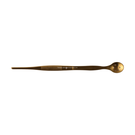 APS serveerpincet goud zijaanzicht - plating tool voor restaurants