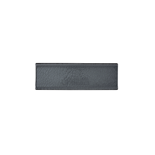 Churchill Viana Glass Dusk serveerplank 30 x 9,7 cm – rookgrijze glazen tapasplank voor proeverijen
