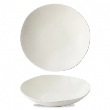 Churchill Envisage White Natural kom Ø 25 cm – wit porseleinen kom met organische rand voor horeca