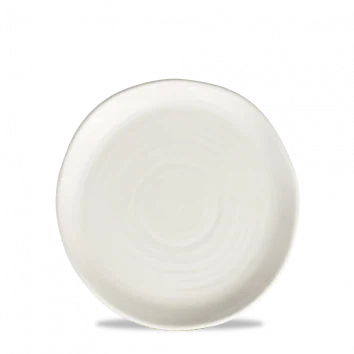 Churchill Envisage White Natural bord Ø 17 cm – wit porseleinen bord met organische rand voor restaurants