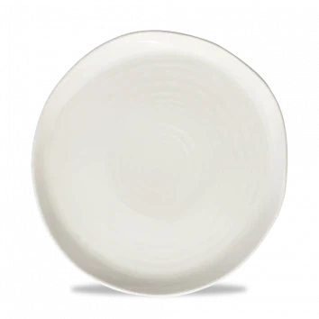 Churchill Envisage White Natural bord Ø 26 cm – wit porseleinen bord met organische rand voor buffetten