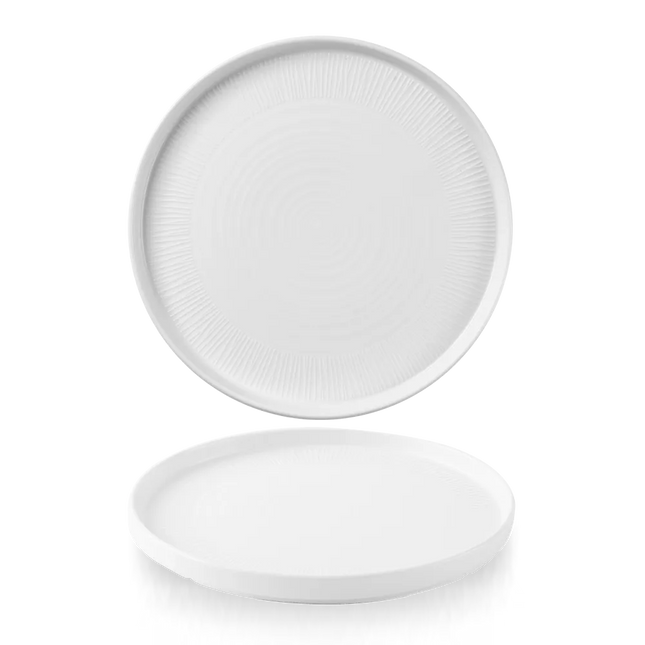 Bamboo Ceramic Walled Plate 26cm 6/box