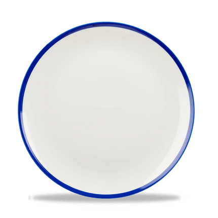 Retro Blue Coupe Plate 26cm 12/box