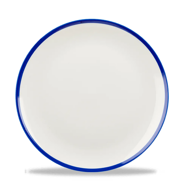 Retro Blue Coupe Plate 26cm 12/box