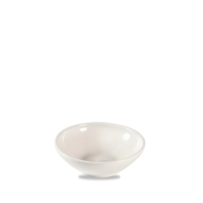 Churchill Nourish Contour ondiepe kom 266 ml – wit porseleinen kom voor bijgerechten in de horeca