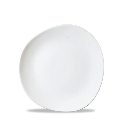 Churchill Round Trace bord Ø 26,4 cm – wit porseleinen bord met structuurrand voor restaurants