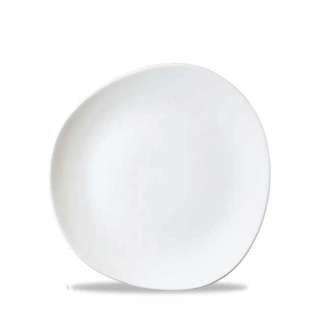 Churchill Round Trace bord Ø 26,4 cm – wit porseleinen bord met structuurrand voor restaurants