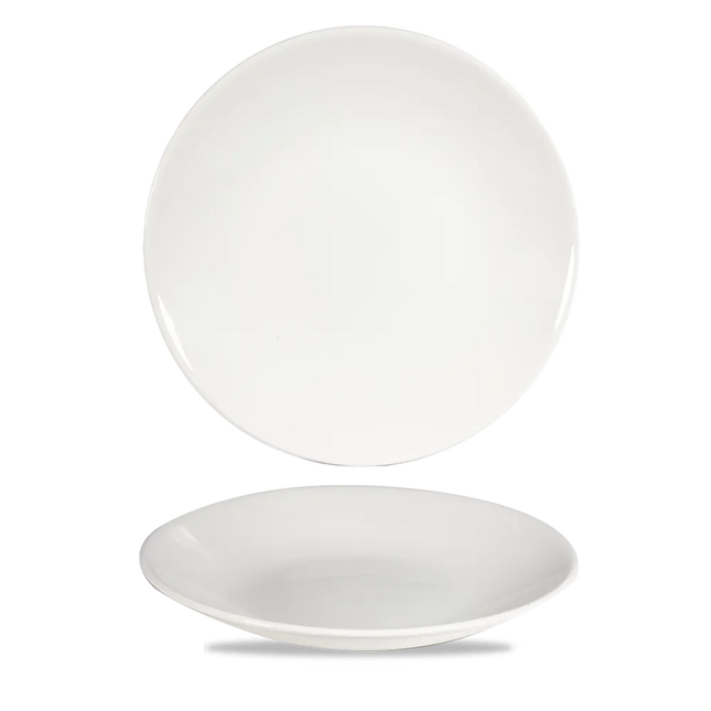 Churchill Profile diep coupebord Ø 28 cm – groot randloos wit porseleinen bord voor fine dining