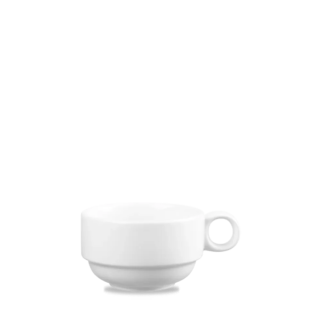 Churchill Profile stapelbaar kopje 296 ml – wit porseleinen kopje voor koffie in restaurants