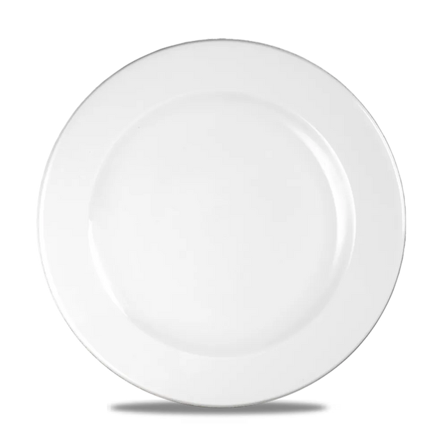 Churchill Profile bord Ø 26 cm – gestructureerd wit porseleinen bord voor hoofdgerechten in restaurants