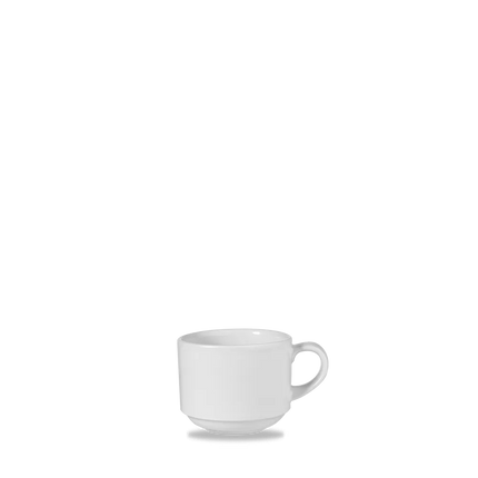 Churchill Profile stapelbaar kopje 89 ml – wit porseleinen espressokopje voor cafés en bars