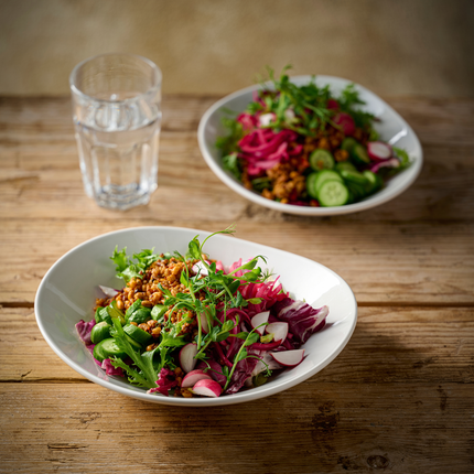Churchill White Opal Organic kom 23 cm – wit porseleinen organische kom voor restaurants