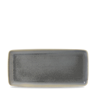 Dudson Evo Granite rechthoekige serveerschaal 36x17,1 cm – graniet-grijs porselein voor restaurants