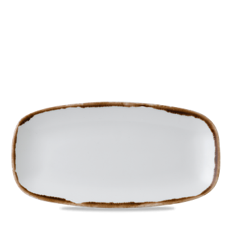 Dudson Harvest Natural langwerpig chef-bord 29,8x15,3 cm – naturel porselein voor de horeca