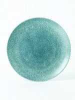 Churchill Raku Topaz Blue randloos coupebord 26cm – reactief geglazuurd stoneware voor bistro's