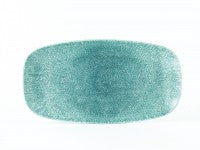 Churchill Raku Topaz Blue ovaal chefsbord 29,8 x 15,3 cm – porseleinen bord voor restaurants