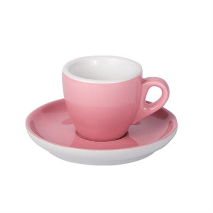 APS espressokop met schotel oudroze 55 ml - porseleinen set voor espresso