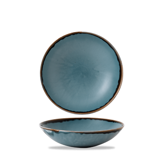 Dudson Harvest Blue coupekom 18,2 cm – blauwe porseleinen coupekom voor de horeca