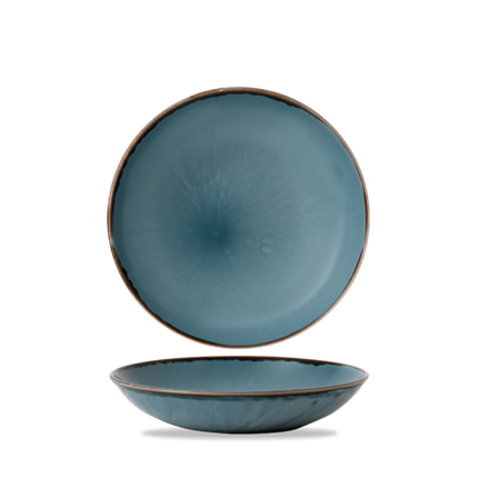 Dudson Harvest Blue coupekom 24,8 cm – blauwe porseleinen kom voor restaurants