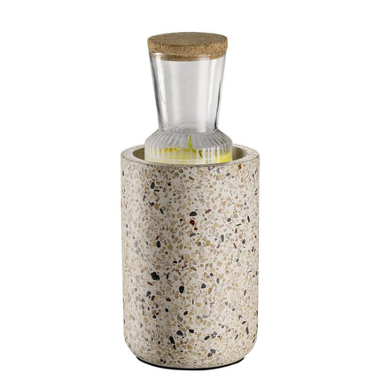 APS Germany flessenkoeler TERRAZZO betonlook grijs met wijnfles