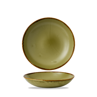 Dudson Harvest Green coupekom 24,8 cm – groene porseleinen kom voor restaurants