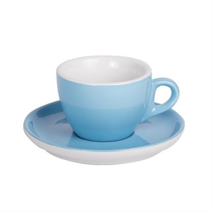 APS koffiekop met schotel blauw 160 ml - porseleinen koffieset voor restaurants