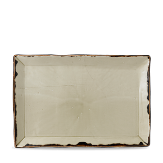 Dudson Harvest Linen rechthoekige serveerschaal 28x19 cm – linnen porselein voor de horeca