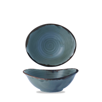 Dudson Harvest Blue diepe kom 19,9x16,8 cm – blauwe porseleinen kom voor restaurants