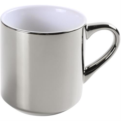 Zilveren koffie mug 340 ml – koffiebeker voor horeca en koffiebars