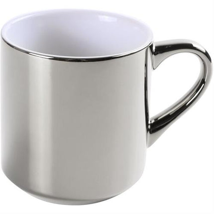 Zilveren koffie mug 340 ml – koffiebeker voor horeca en koffiebars