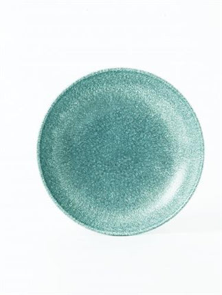 Churchill Raku Topaz Blue randloze coupekom 18cm – reactief geglazuurd stoneware voor lunchrooms