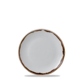 Dudson Harvest Natural organisch coupebord 23 cm – naturel porseleinen bord voor restaurants