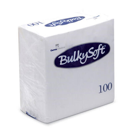 Bulkysoft cocktailservetten 24x24 cm wit 2-laags – servetjes voor bar, café en evenementen