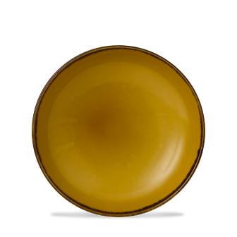 Dudson Harvest Mustard coupekom 24,8 cm – mosterdgele porseleinen kom voor restaurants