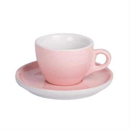 APS koffiekop met schotel lichtroze 160 ml - porseleinen koffieset voor cafes