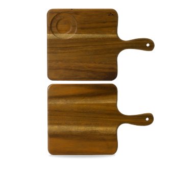 Wood Square Handled Board 38 x 35.5cm 4/box