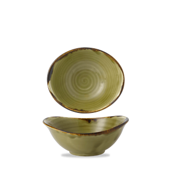 Dudson Harvest Green diepe kom 17,4x14,7 cm – groene porseleinen kom voor de horeca