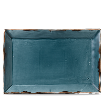 Dudson Harvest Blue rechthoekige serveerschaal 34,5x23,3 cm – blauw porselein voor restaurants