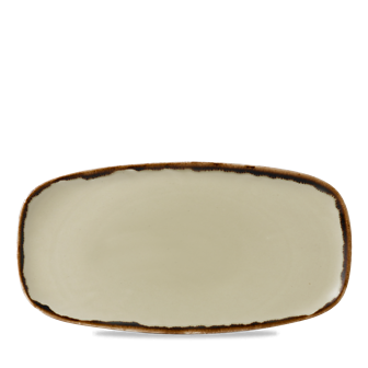 Dudson Harvest Linen langwerpig chef-bord 29,8x15,3 cm – linnen porselein voor de horeca