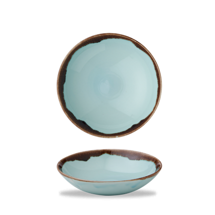 Dudson Harvest Turquoise coupekom 18,2 cm – turquoise porseleinen coupekom voor de horeca