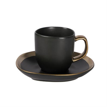 APS Dynasty espressokop met schotel 80 ml - keramische set voor espresso