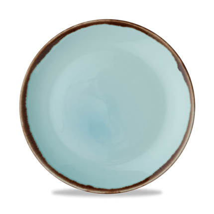 Dudson Harvest Turquoise coupebord 26 cm – turquoise porseleinen coupebord voor fine dining