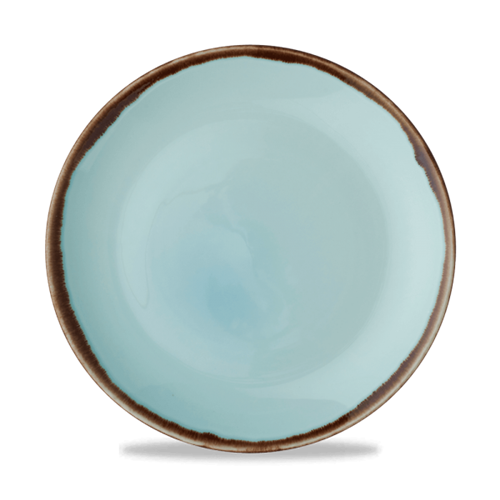 Dudson Harvest Turquoise coupebord 26 cm – turquoise porseleinen coupebord voor fine dining