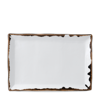 Dudson Harvest Natural rechthoekige serveerschaal 28x19 cm – naturel porselein voor de horeca
