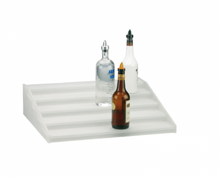 APS flessentrap acryl 5 treden - transparante presentatiestandaard voor de bar