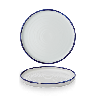 Dudson Harvest Ink bord met opstaande rand 21 cm – inktzwart porseleinen bord voor de horeca