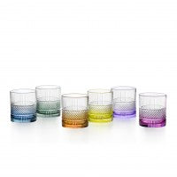 RCR Brillante Multi Color DOF set 340 ml – set gekleurde kristallen tumblers voor cocktails